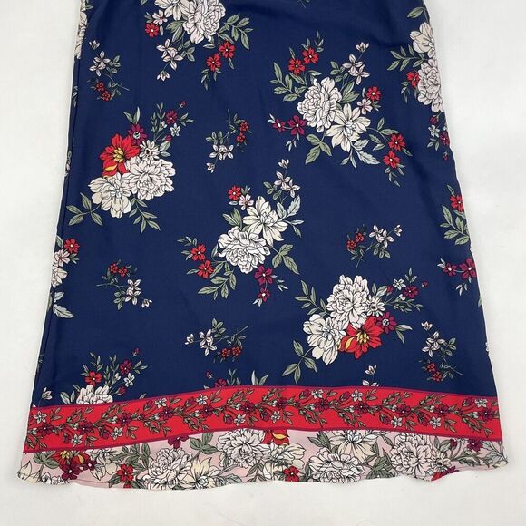 NWT Francescas Miami Mi Ami Blue Floral Sleeveless High Neck Dress Sz M $48 - Picture 4 of 11